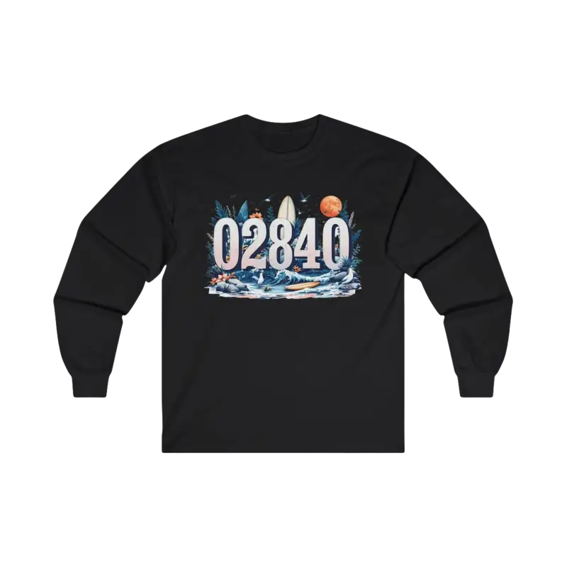 Black long-sleeved Coastal Vibes Unisex Tee for outdoor enthusiasts