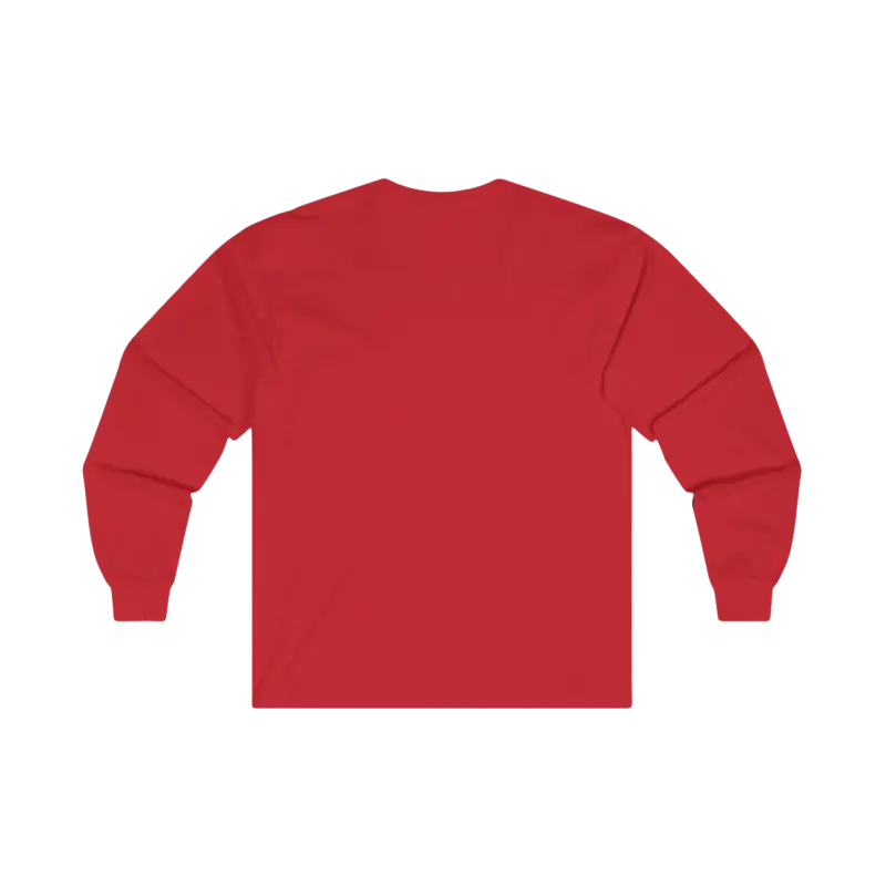 Red long-sleeved shirt from Coastal Vibes Unisex Long Sleeve Tee for outdoor enthusiasts