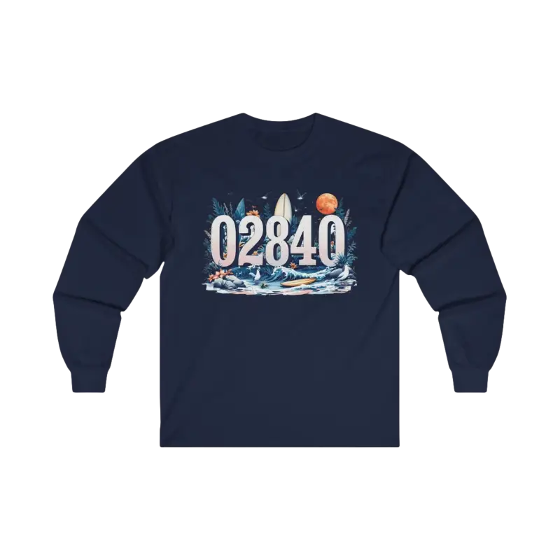 Navy long-sleeved Coastal Vibes Unisex Tee for outdoor enthusiasts and lovers
