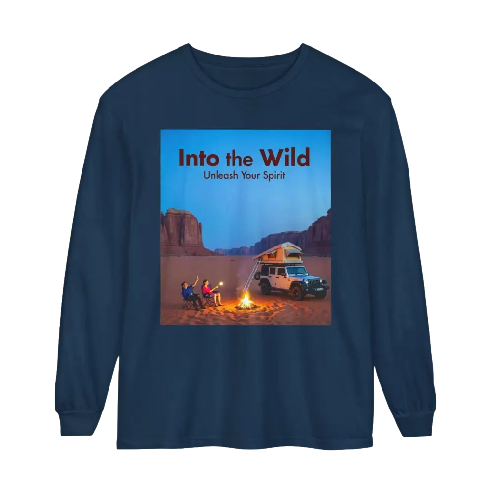 Navy blue long-sleeved Adventure Long Sleeve Shirt for stylish outdoor wear