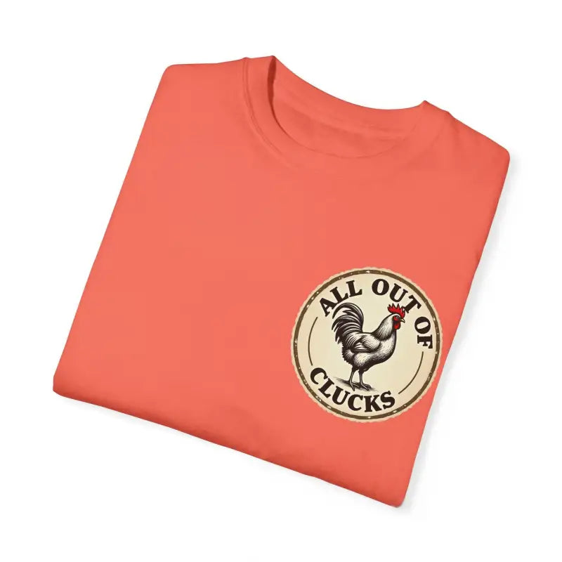 Folded coral t-shirt from All Out of Clucks Mens Casual T-shirt Collection