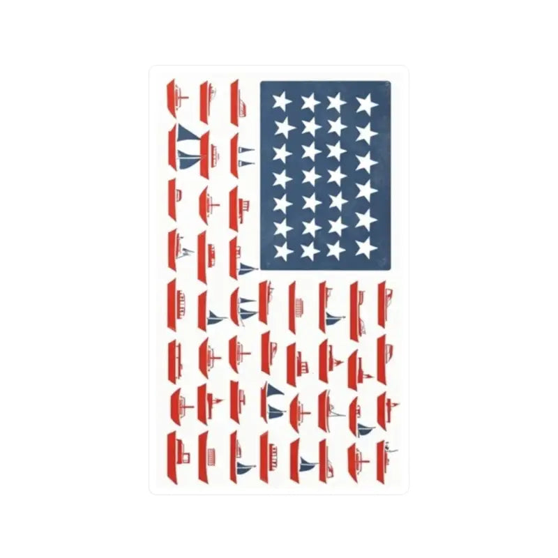 American Flag Sailboat Stripes Decal featuring a unique design of boat stripes