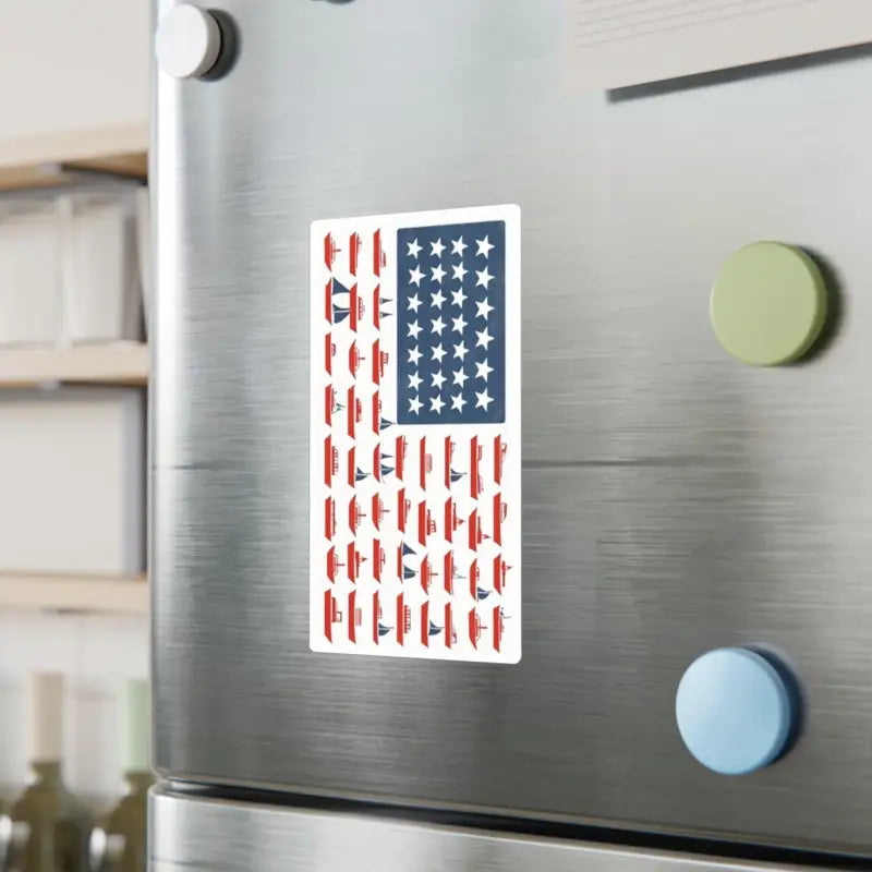 American flag airplane magnet included with American Flag Sailboat Stripes Decal product