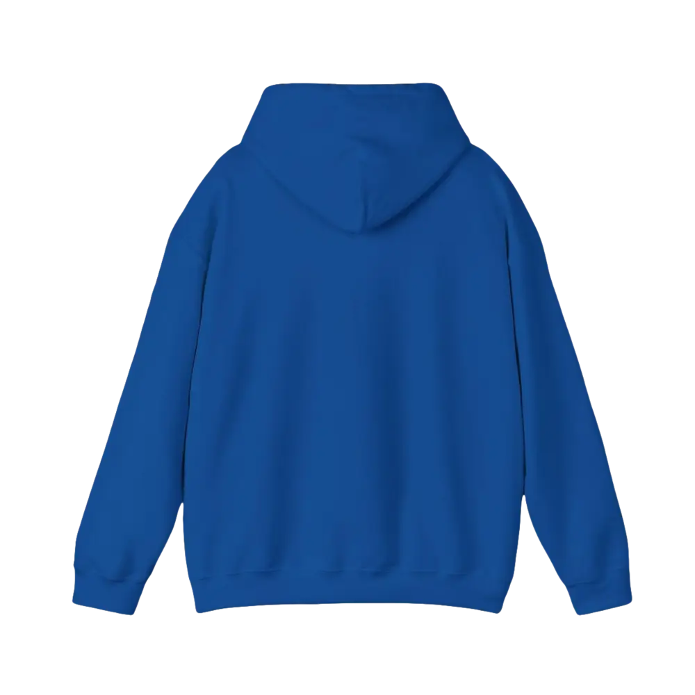 Blue Hooded Sweatshirt featuring American Ship Flag design for stylish casual wear