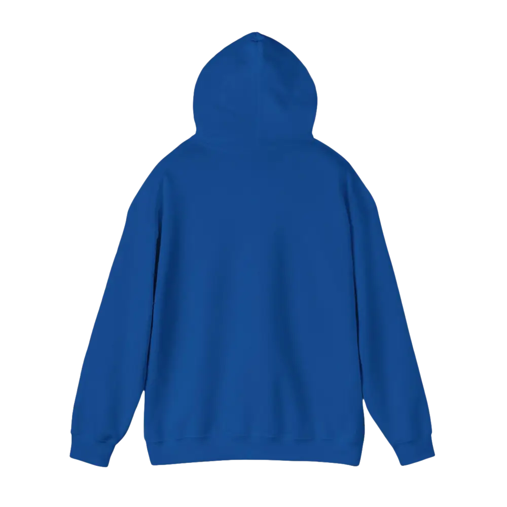 Blue Hooded Sweatshirt featuring American Ship Flag design for stylish casual wear