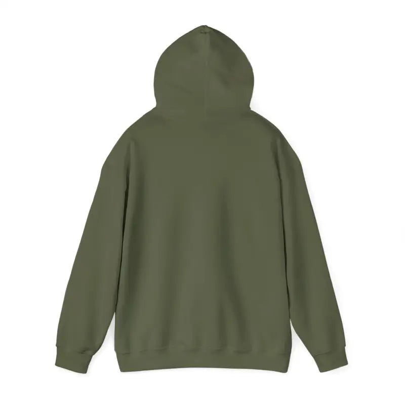 Olive green hooded sweatshirt featuring a fish graphic for bass fishing enthusiasts