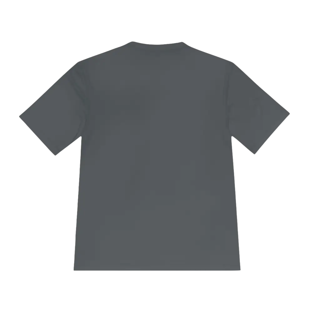 Gray short-sleeved Beach Bum Unisex Moisture Wicking Tee for comfortable wear