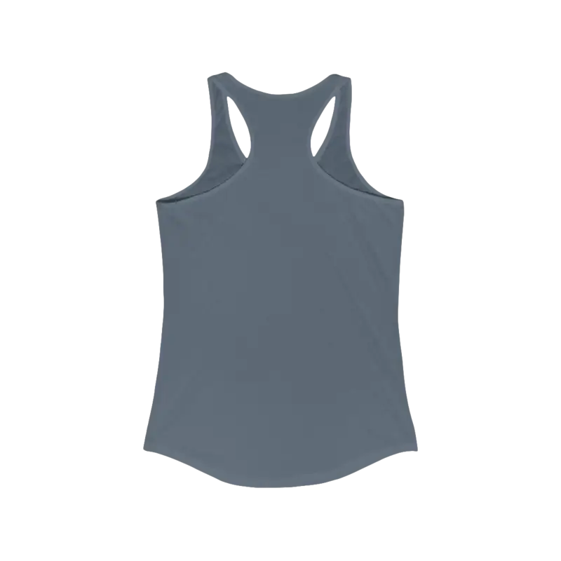 Gray Beach Vibes Racerback Tank Top featuring Eat Beach Sleep Relax Repeat design