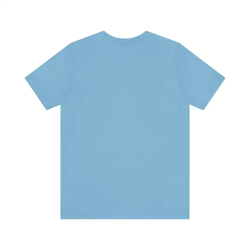 Light blue Beach Vibes Unisex Short Sleeve Tee featuring Sun and Waves design