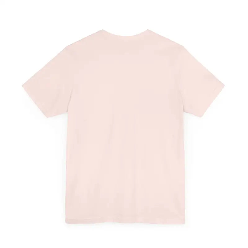Pale pink Beach Vibes Unisex Short Sleeve Tee with Sun and Waves Design