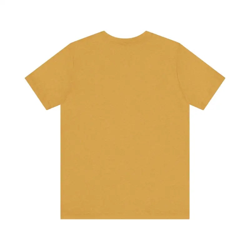 Mustard-colored Bite Me Unisex Fish Graphic Tee displayed on a light background