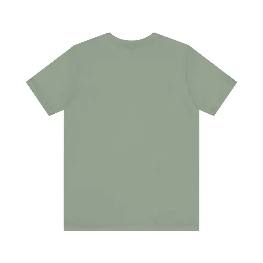 Sage green Block Island Beach Vibes Unisex Tee displayed on a neutral background