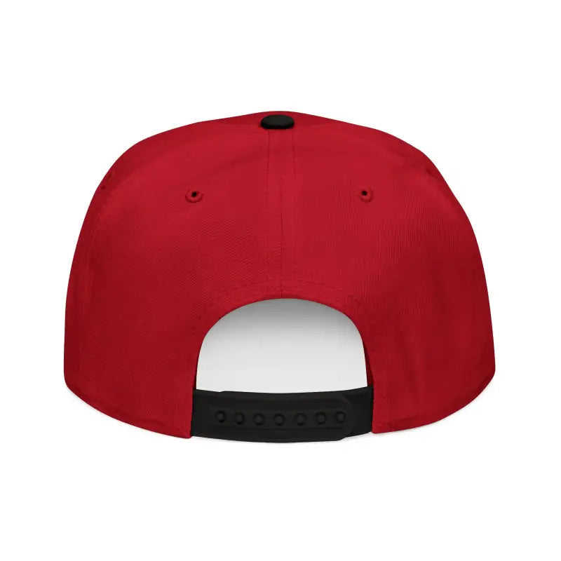 Red Block Island Embroidered Snapback Cap perfect for summer fun and stylish outdoor activities