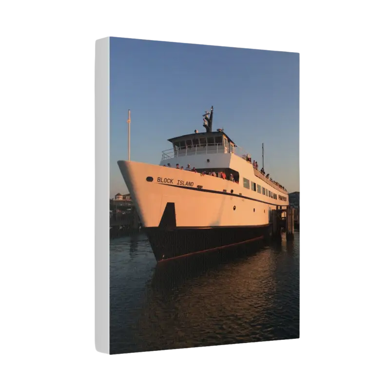 Block Island Ferry canvas print showcasing scenic views of Block Island ferry service