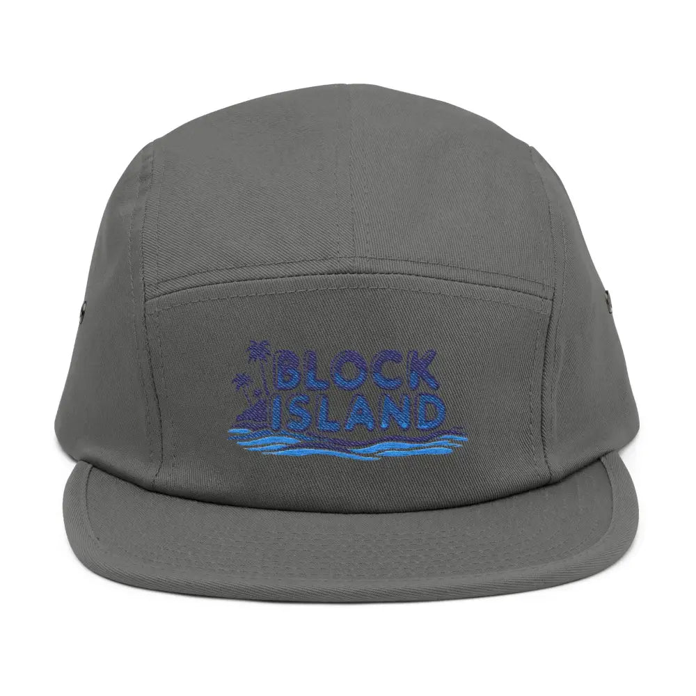 Gray five-panel cap from the Block Island Five Panel Cap product line