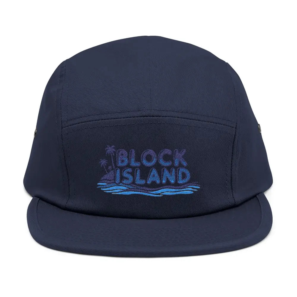 Navy blue Block Island Five Panel Cap designed for style and comfort
