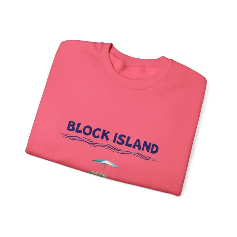 Folded pink t-shirt from Block Island Lifeguard Crewneck Sweatshirt Collection