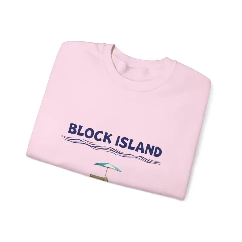 Folded pink t-shirt from Block Island Lifeguard Crewneck Sweatshirt Collection