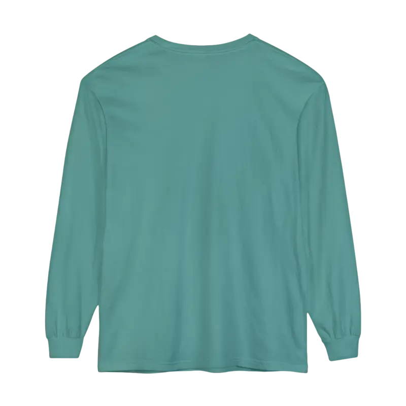 Turquoise long-sleeved Block Island shirt for unisex coastal lovers