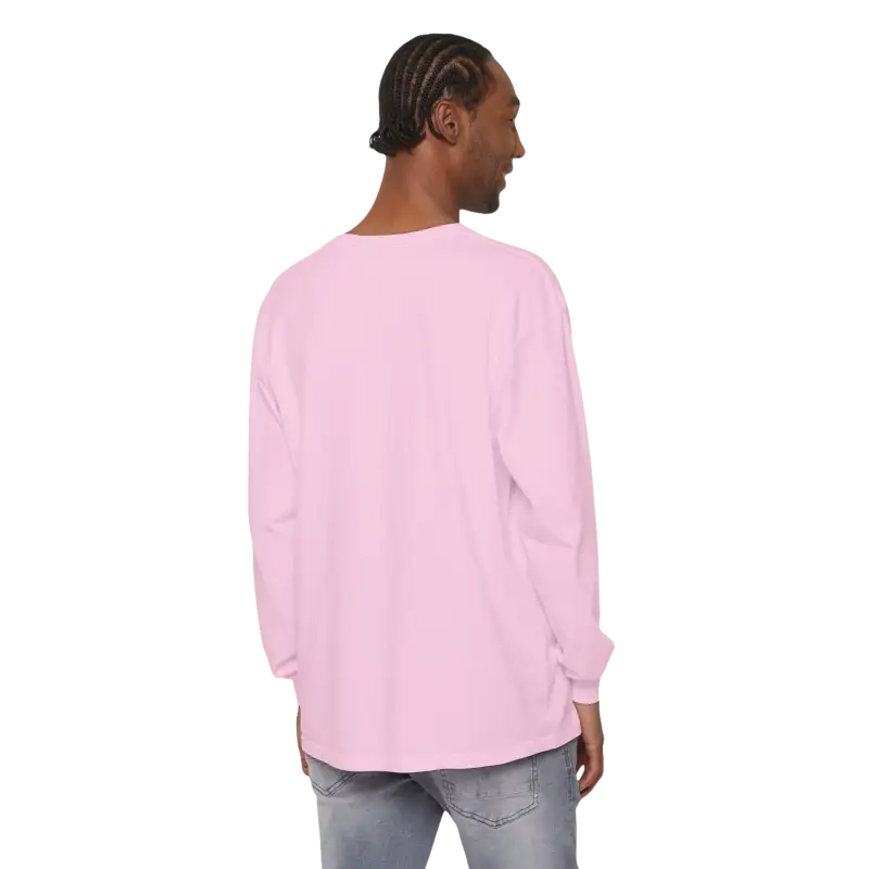 Pink long-sleeved Block Island Long Sleeve Shirt Unisex Coastal Lovers Tee