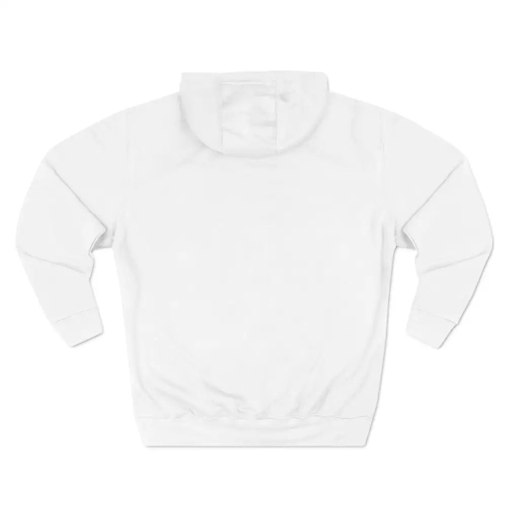 White hooded sweatshirt featuring Block Island North Light Unisex Fleece Hoodie design