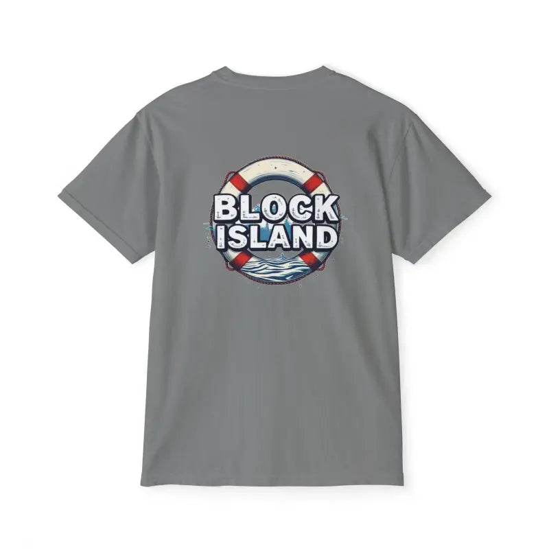 Gray Block Island graphic t-shirt from the Block Island Pocket T Shirt collection