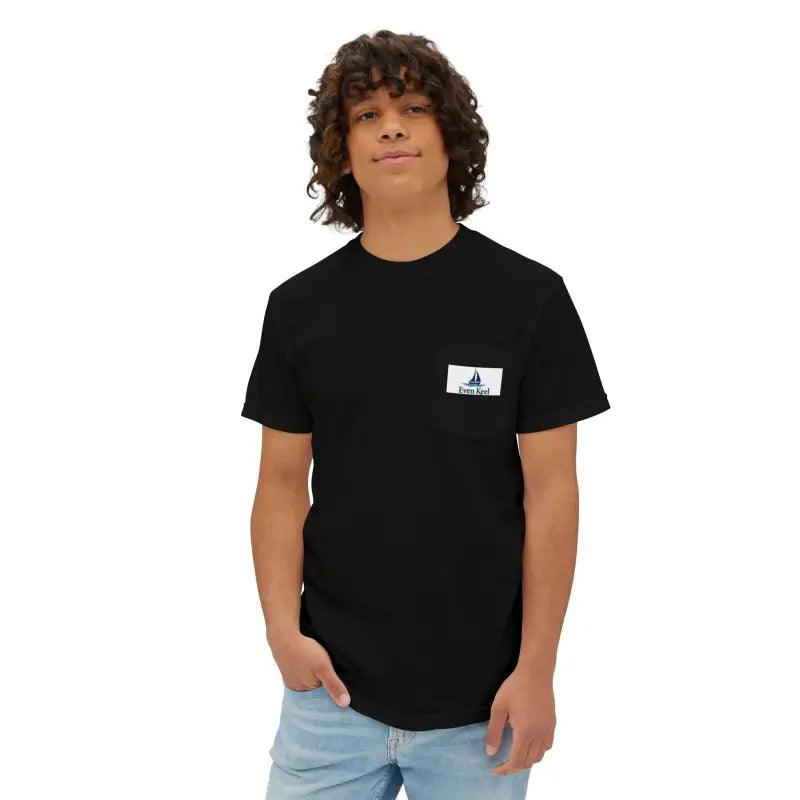 Black Block Island Pocket T Shirt with small logo ideal for casual summer wear