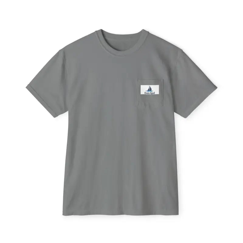 Gray Block Island Pocket T Shirt emphasizing casual summer style and comfort