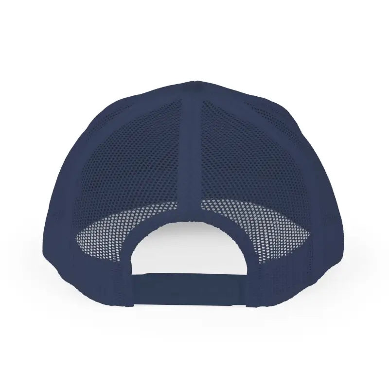 Navy blue mesh back baseball cap from the Block Island Porkchop Snapback Trucker Cap