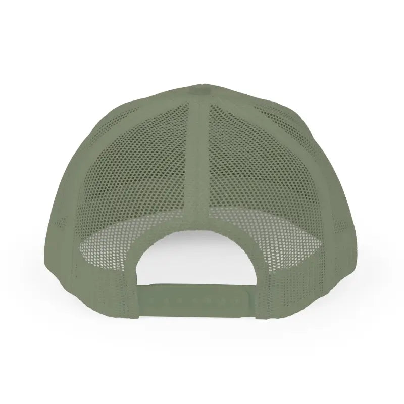 Olive green mesh back cap from Block Island Porkchop Snapback Trucker Cap collection