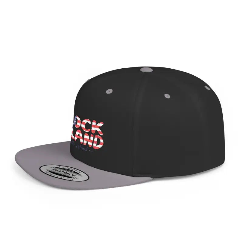 Black and gray snapback cap from the Block Island Snapback Cap Collection