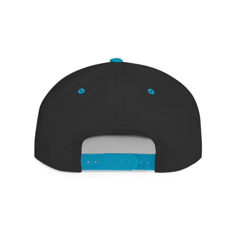 Black and blue snapback cap from the Block Island Snapback Cap Collection