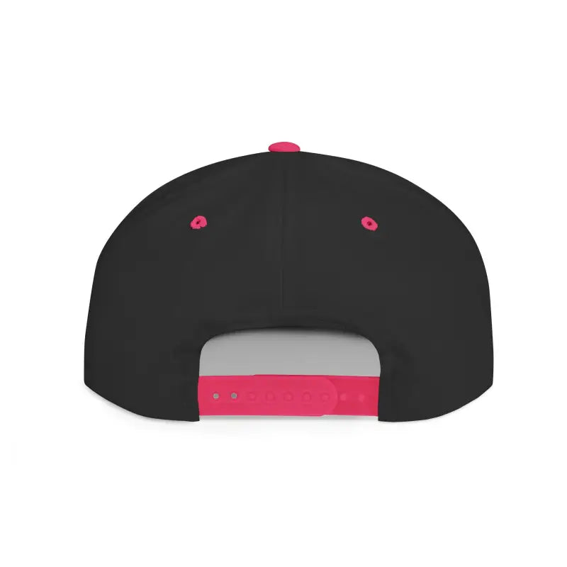 Black and pink snapback cap from the Block Island Snapback Cap Collection