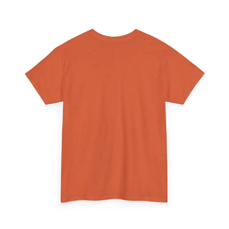 Orange Block Island Unisex Cotton Tee displaying casual style and comfort