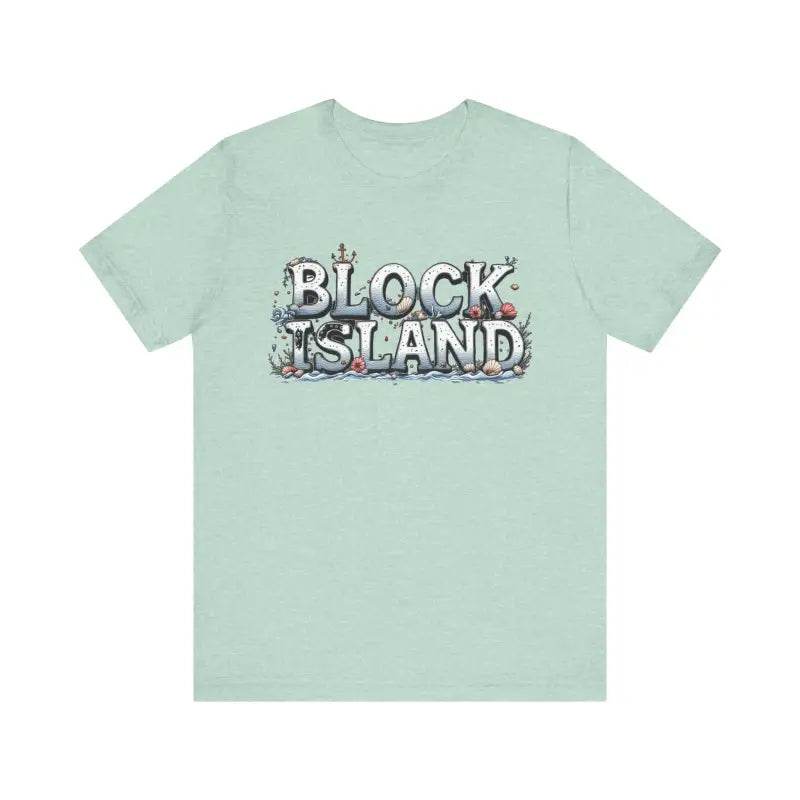 Light green Block Island Unisex Jersey Tee showcasing comfort and style
