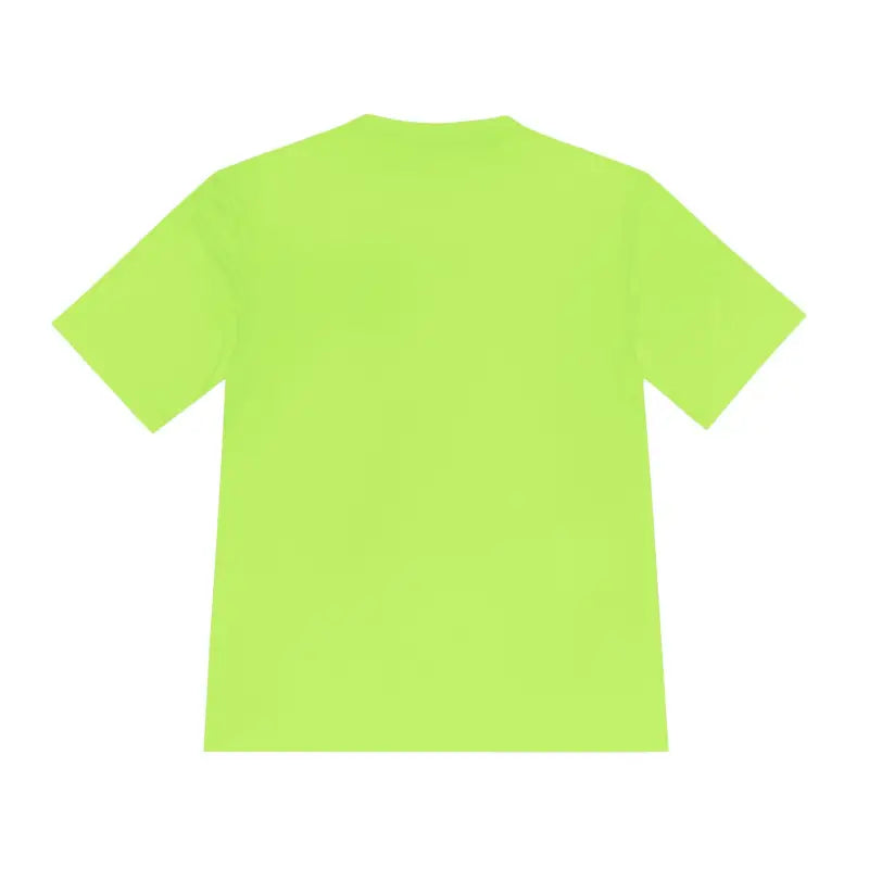 Chartreuse Block Island USA Flag Unisex Moisture Wicking T-Shirt for outdoor comfort