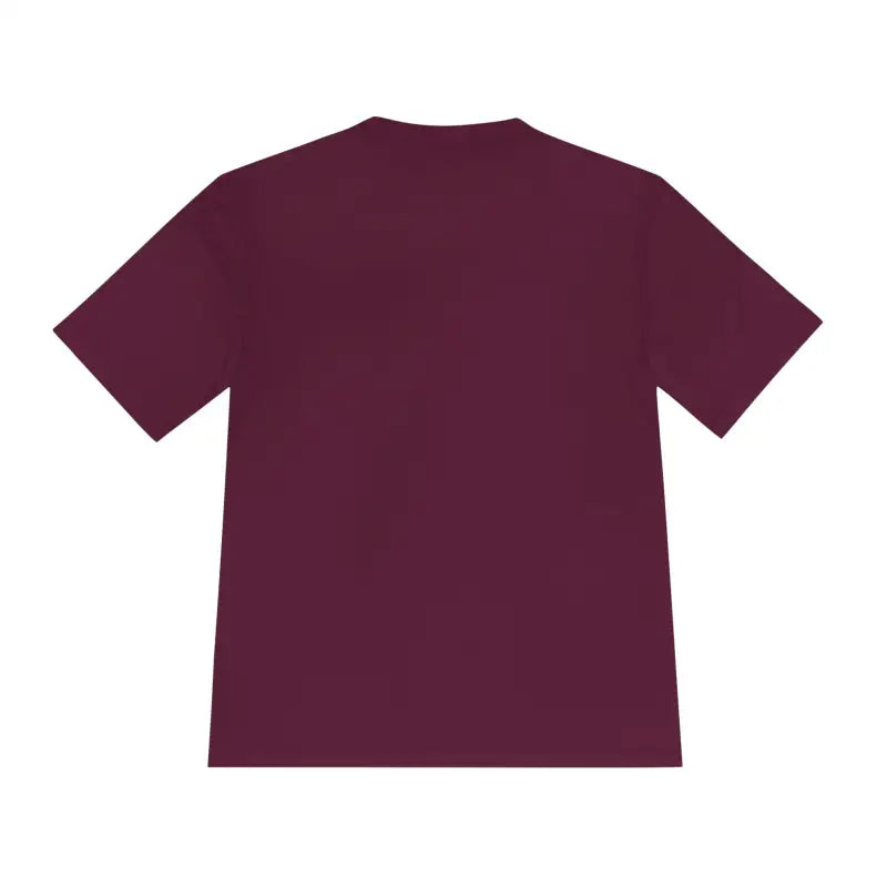 Maroon Block Island USA Flag Unisex Moisture Wicking T-Shirt for activewear