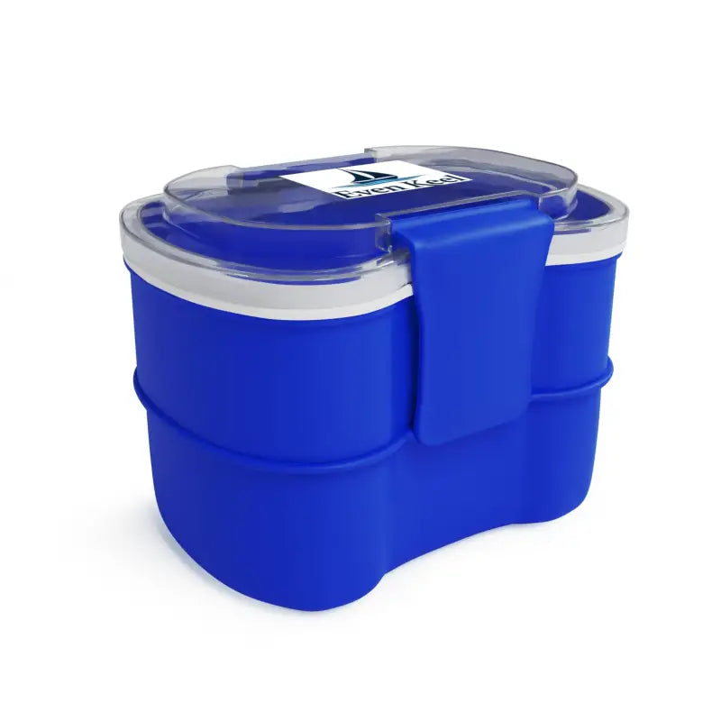 Blue Two Tier Bento Lunchbox Even Keel Signature Design for convenient meal storage