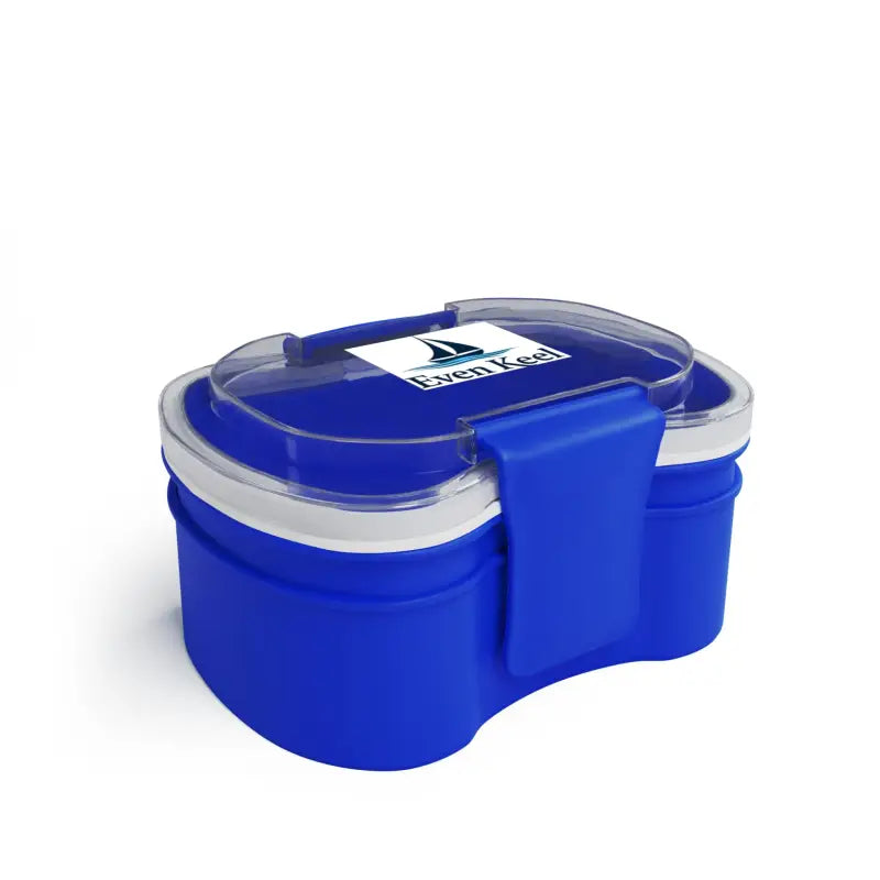 Blue Two Tier Bento Lunchbox Even Keel Signature Design for convenient meal storage