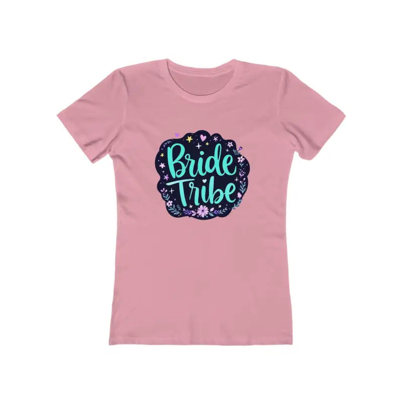 Pink t-shirt featuring Bride Tribe design for Bachelorette celebrations
