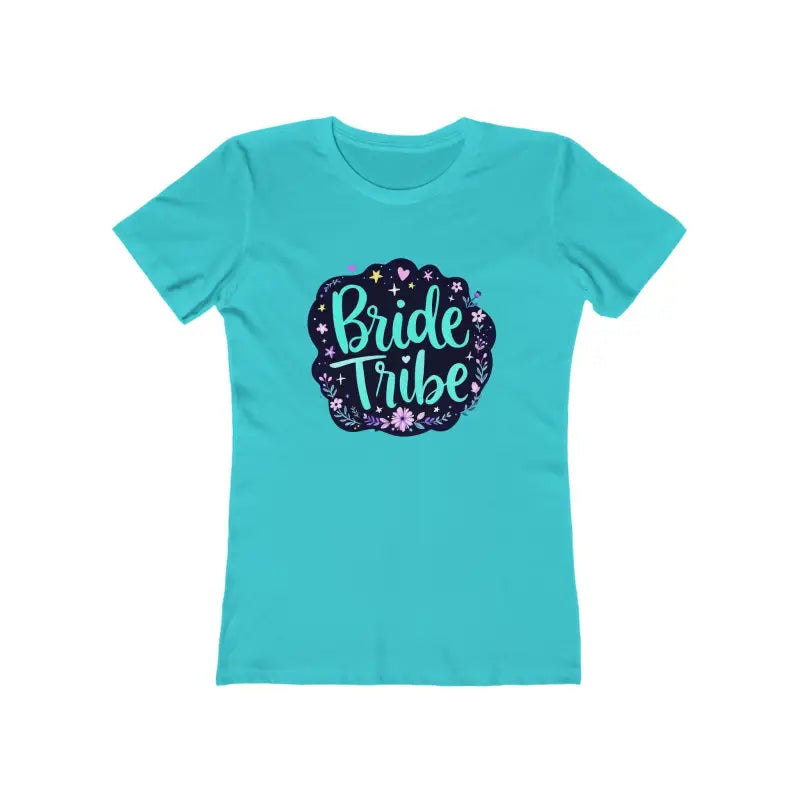 Teal Bride Tribe T-shirt for Women’s Bachelorette Celebrations and Events