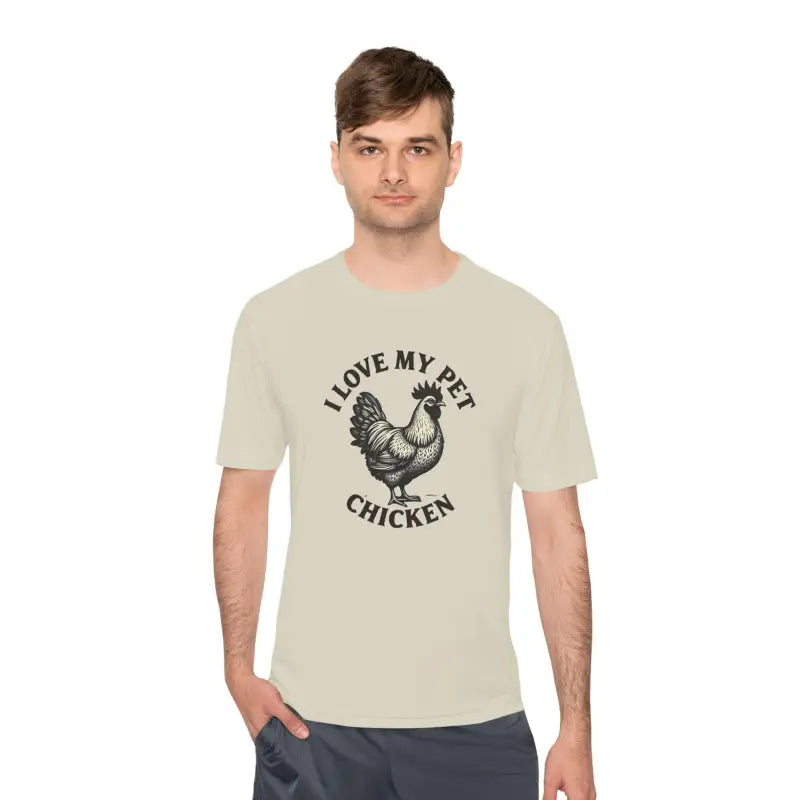 I love my pet chicken t-shirt from Chicken Lover Unisex Spork Tek Tee for Active Pet Owners
