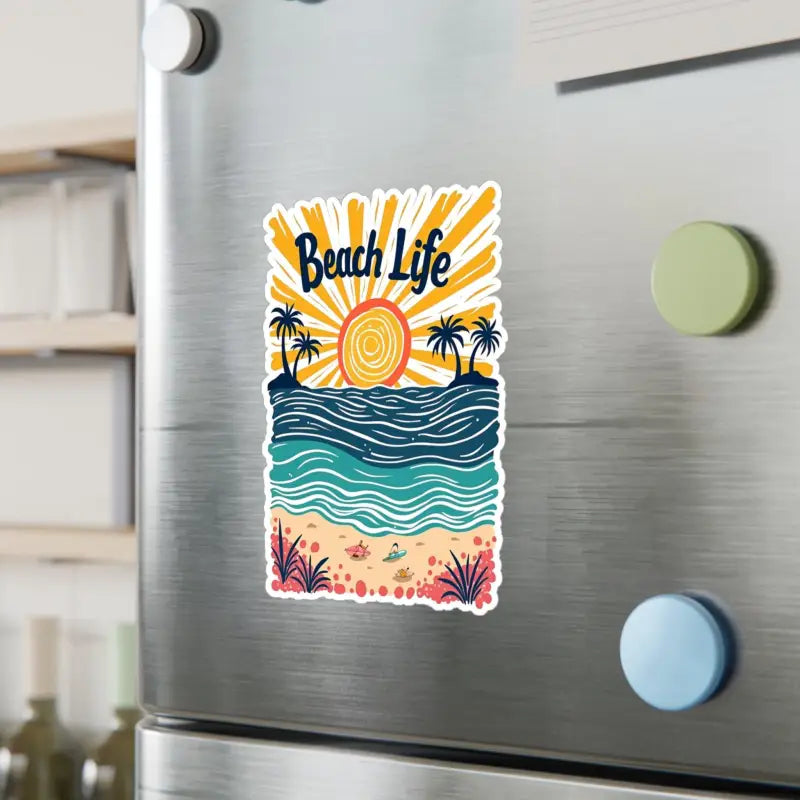 Coastal Adventure Vinyl Decal showcasing Beach Life design for beach enthusiasts