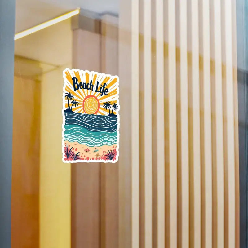 Coastal Adventure Vinyl Decal showcasing a Beach Life sticker for enthusiasts