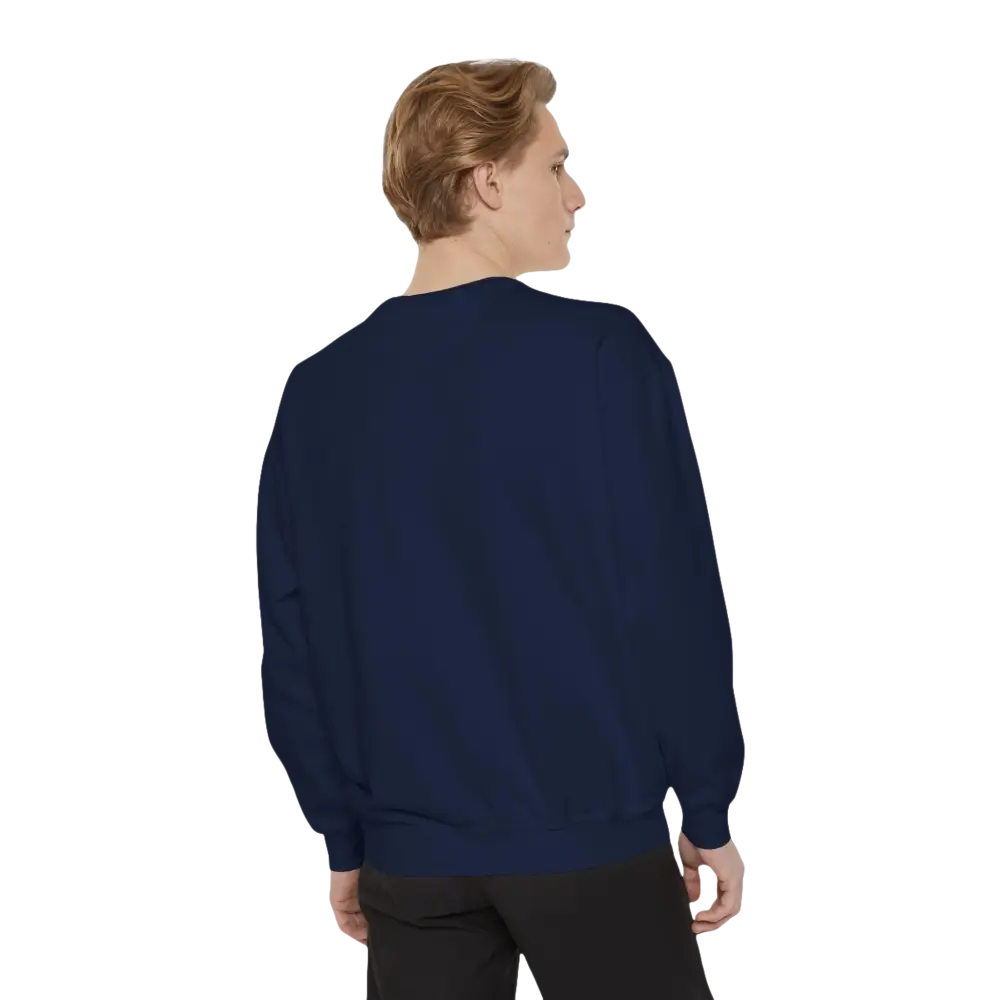 Navy blue Coastal Style Unisex Beach Life Sweatshirt displayed on a neutral background