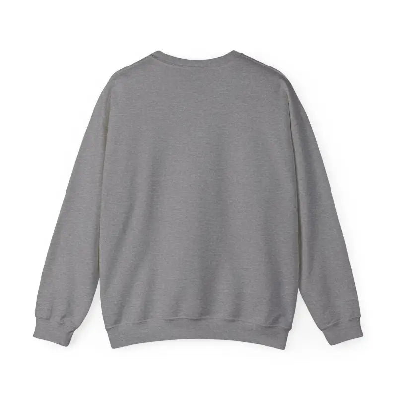 Gray crewneck sweatshirt featuring Construction Vehicle design and I Love My Hoe backhoe joke