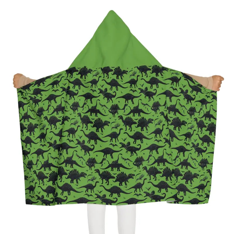 Green hooded dinosaur towel for kids in Dino Dinosaur Youth Bathing Accessories