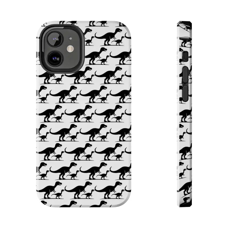 Dinosaur-patterned phone case designed for iPhone and Samsung devices