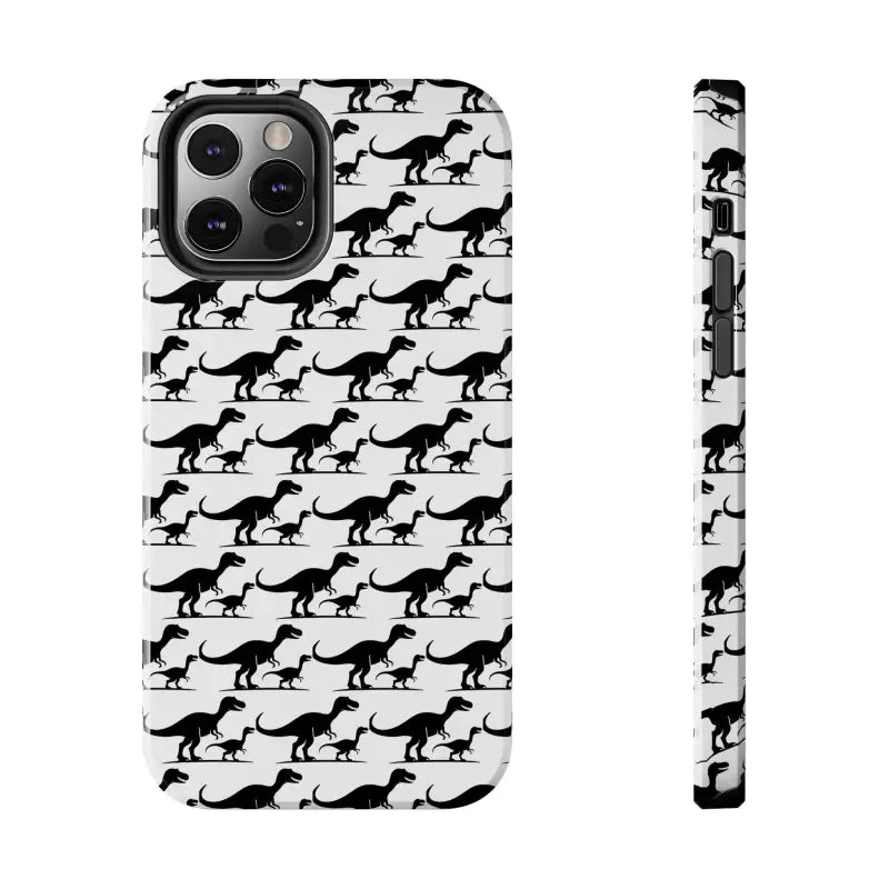 Dinosaur-patterned phone case for iPhone and Samsung, stylish and protective accessory