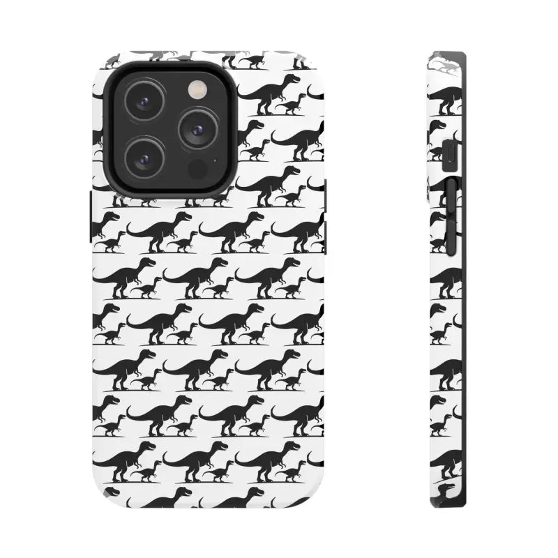 Dinosaur-patterned phone case designed for iPhone and Samsung devices
